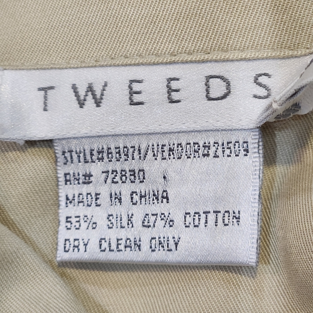 Tweeds Silk Blend Shell Minimalist Button Shirt J… - image 8